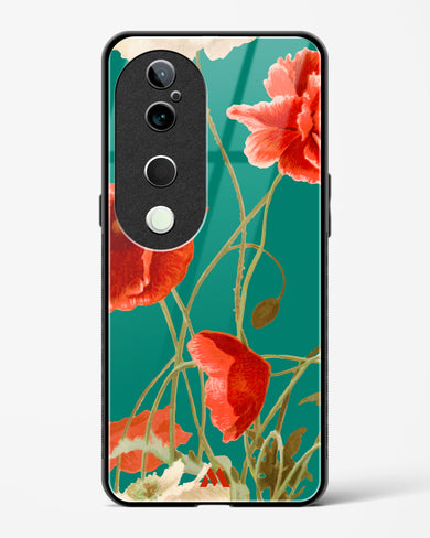 Vintage Poppy Field Glass Case Phone Cover (Vivo)
