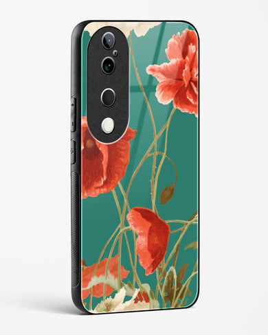 Vintage Poppy Field Glass Case Phone Cover (Vivo)