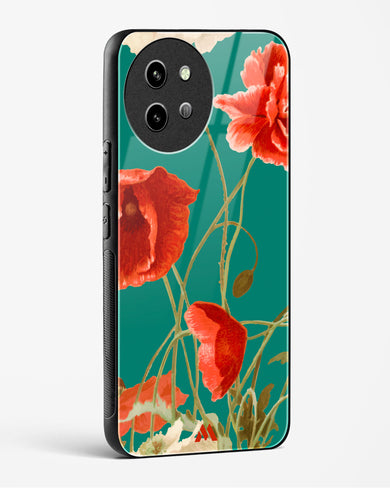 Vintage Poppy Field Glass Case Phone Cover (Vivo)
