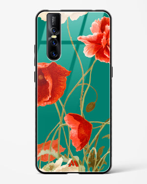 Vintage Poppy Field Glass Case Phone Cover (Vivo)