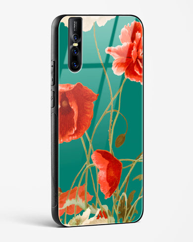 Vintage Poppy Field Glass Case Phone Cover (Vivo)