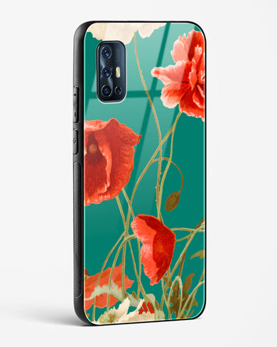 Vintage Poppy Field Glass Case Phone Cover (Vivo)