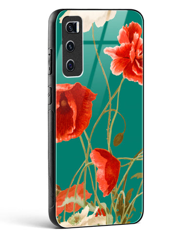 Vintage Poppy Field Glass Case Phone Cover (Vivo)