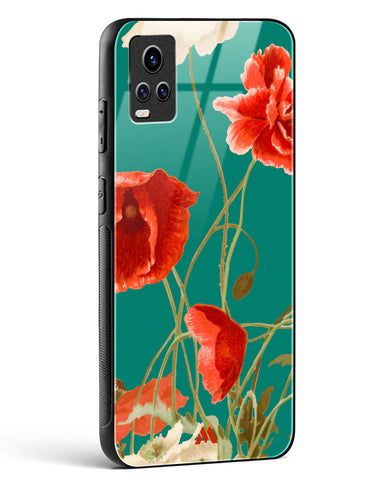 Vintage Poppy Field Glass Case Phone Cover (Vivo)