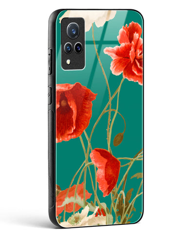 Vintage Poppy Field Glass Case Phone Cover (Vivo)