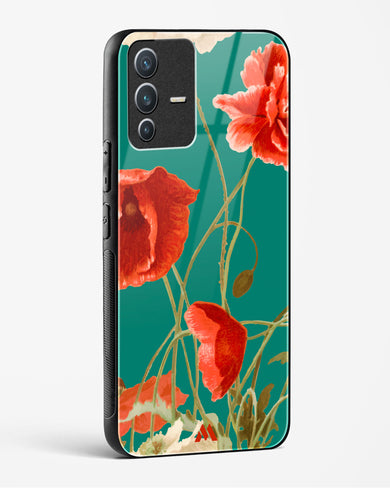Vintage Poppy Field Glass Case Phone Cover (Vivo)