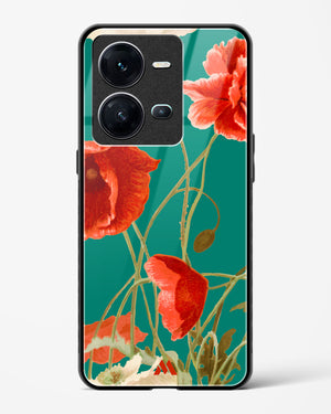 Vintage Poppy Field Glass Case Phone Cover (Vivo)