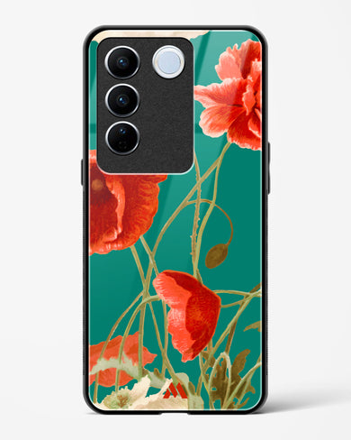 Vintage Poppy Field Glass Case Phone Cover (Vivo)