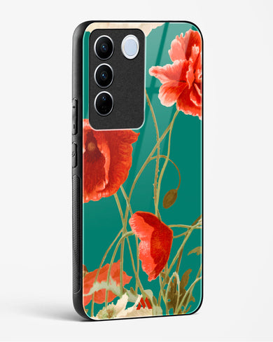 Vintage Poppy Field Glass Case Phone Cover (Vivo)