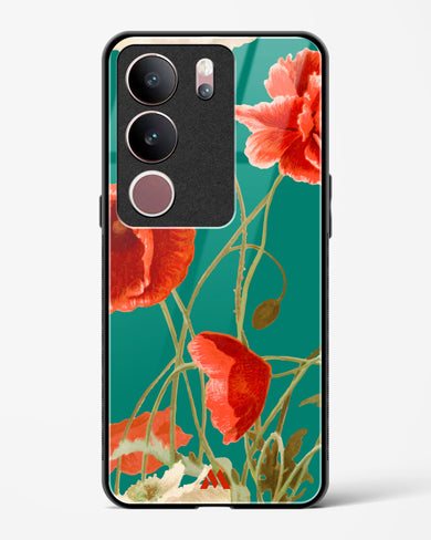Vintage Poppy Field Glass Case Phone Cover (Vivo)