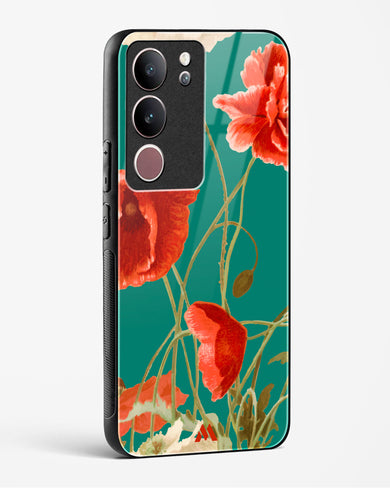 Vintage Poppy Field Glass Case Phone Cover (Vivo)