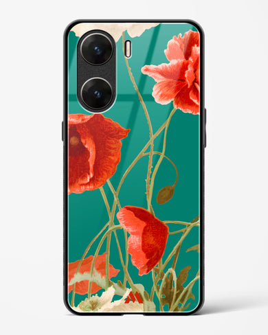 Vintage Poppy Field Glass Case Phone Cover (Vivo)