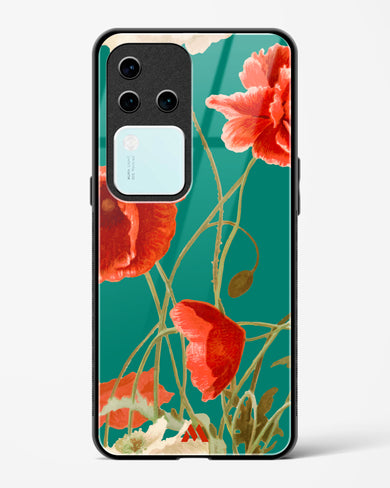 Vintage Poppy Field Glass Case Phone Cover (Vivo)
