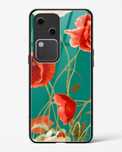 Vintage Poppy Field Glass Case Phone Cover (Vivo)