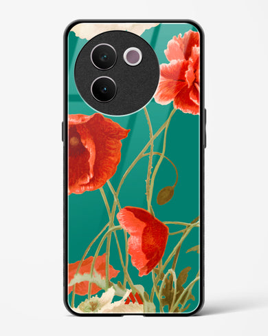 Vintage Poppy Field Glass Case Phone Cover (Vivo)