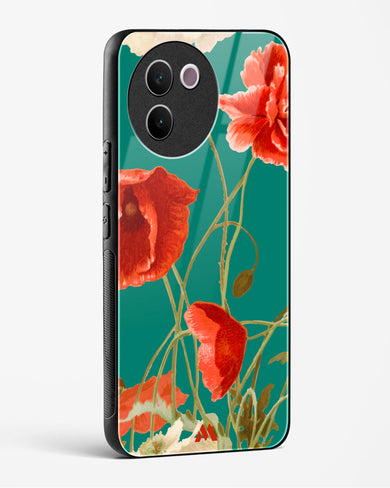 Vintage Poppy Field Glass Case Phone Cover (Vivo)