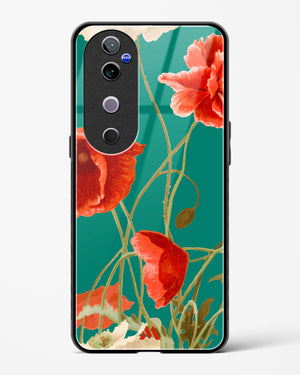 Vintage Poppy Field Glass Case Phone Cover (Vivo)