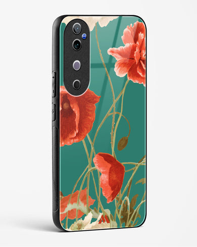 Vintage Poppy Field Glass Case Phone Cover (Vivo)