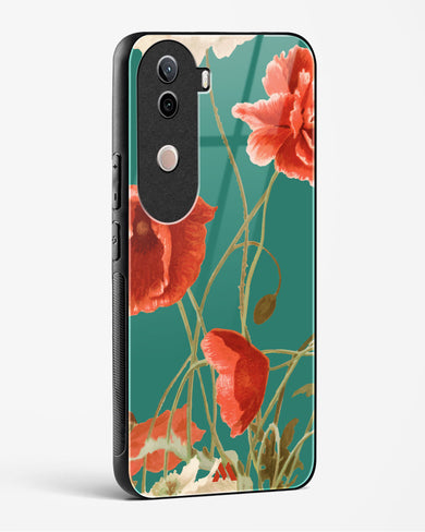 Vintage Poppy Field Glass Case Phone Cover (Vivo)