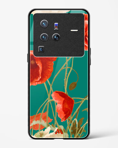Vintage Poppy Field Glass Case Phone Cover (Vivo)