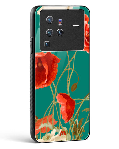 Vintage Poppy Field Glass Case Phone Cover (Vivo)