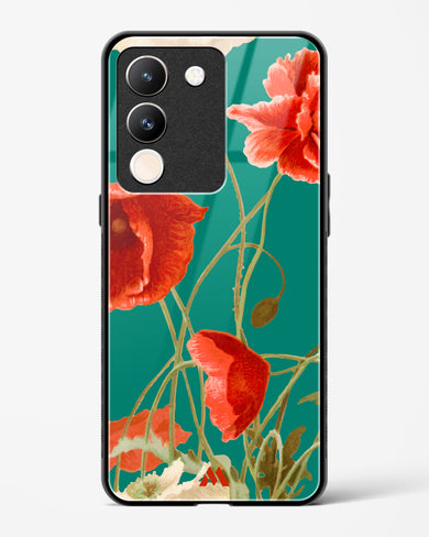 Vintage Poppy Field Glass Case Phone Cover (Vivo)