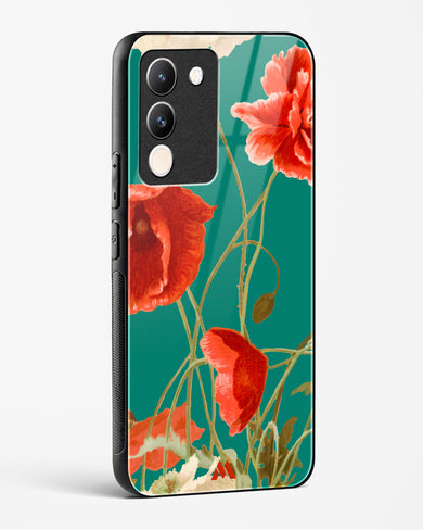 Vintage Poppy Field Glass Case Phone Cover (Vivo)