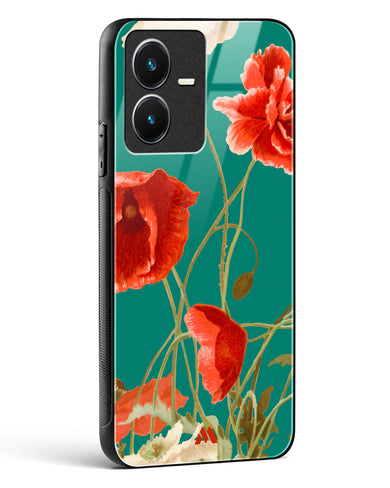 Vintage Poppy Field Glass Case Phone Cover (Vivo)