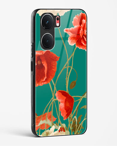 Vintage Poppy Field Glass Case Phone Cover (Vivo)