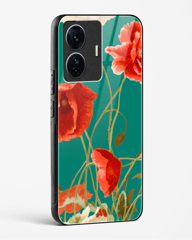 Vintage Poppy Field Glass Case Phone Cover (Vivo)
