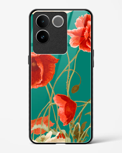 Vintage Poppy Field Glass Case Phone Cover (Vivo)