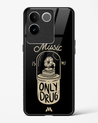 Music the Only Drug Glass Case Phone Cover-(Vivo)