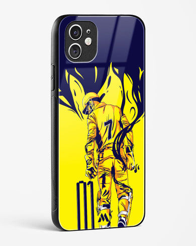 MS Dhoni Greatest Finisher Glass Case Phone Cover-(Apple)