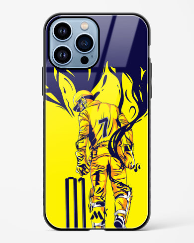 MS Dhoni Greatest Finisher Glass Case Phone Cover-(Apple)