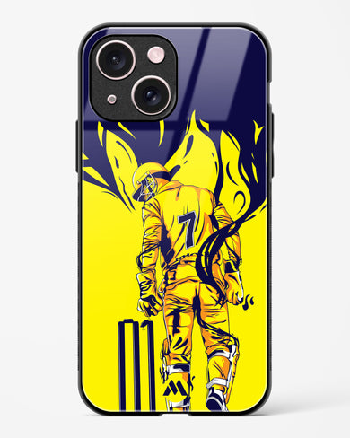 MS Dhoni Greatest Finisher Glass Case Phone Cover-(Apple)