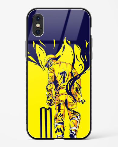 MS Dhoni Greatest Finisher Glass Case Phone Cover-(Apple)