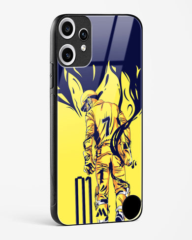 MS Dhoni Greatest Finisher Glass Case Phone Cover (Nothing)