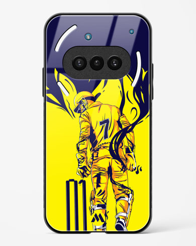 MS Dhoni Greatest Finisher Glass Case Phone Cover (Nothing)