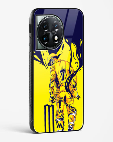 MS Dhoni Greatest Finisher Glass Case Phone Cover-(OnePlus)