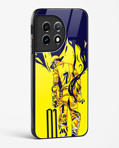 MS Dhoni Greatest Finisher Glass Case Phone Cover-(OnePlus)