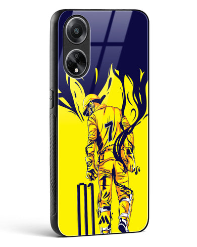 MS Dhoni Greatest Finisher Glass Case Phone Cover (Oppo)