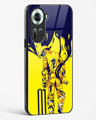 MS Dhoni Greatest Finisher Glass Case Phone Cover-(Oppo)