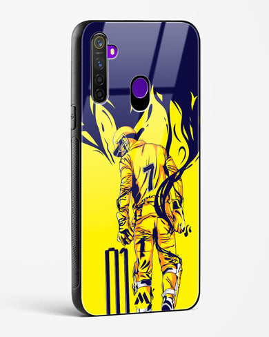 MS Dhoni Greatest Finisher Glass Case Phone Cover-(Realme)