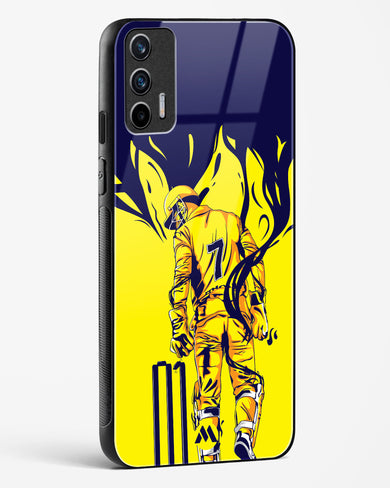 MS Dhoni Greatest Finisher Glass Case Phone Cover-(Realme)