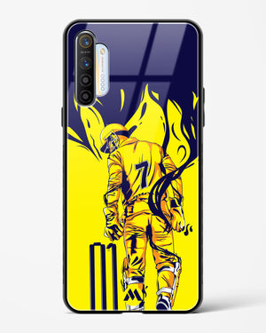 MS Dhoni Greatest Finisher Glass Case Phone Cover (Realme)
