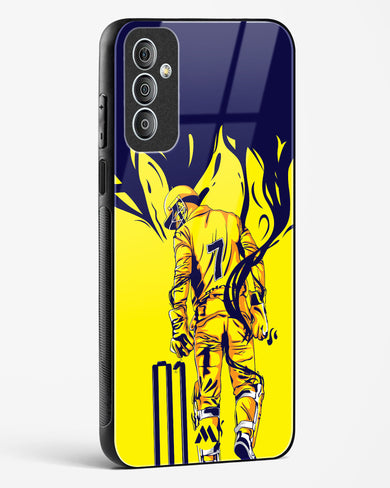 MS Dhoni Greatest Finisher Glass Case Phone Cover-(Samsung)