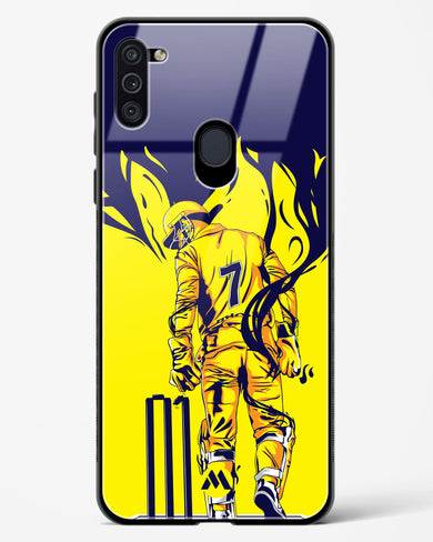 MS Dhoni Greatest Finisher Glass Case Phone Cover-(Samsung)