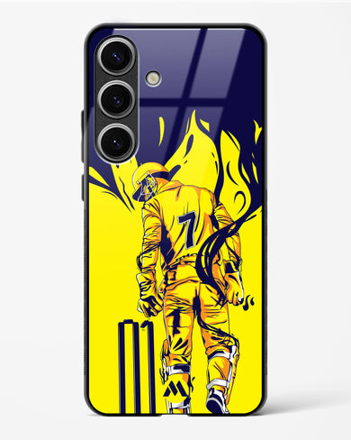 MS Dhoni Greatest Finisher Glass Case Phone Cover-(Samsung)