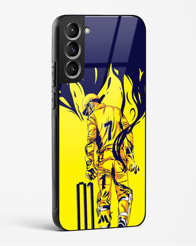 MS Dhoni Greatest Finisher Glass Case Phone Cover-(Samsung)