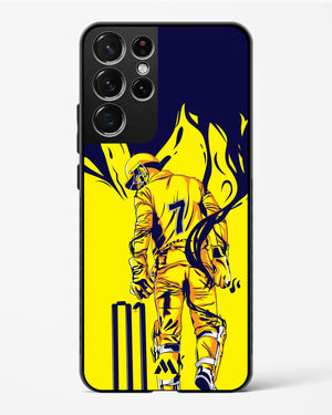 MS Dhoni Greatest Finisher Glass Case Phone Cover-(Samsung)